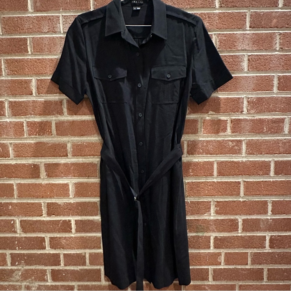 Theory Navy Midi Dress